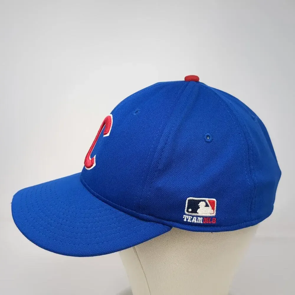 OC Sports Baseball Cap Blue XL MLB Chicago Cubs Performance Mesh Stretch Hat